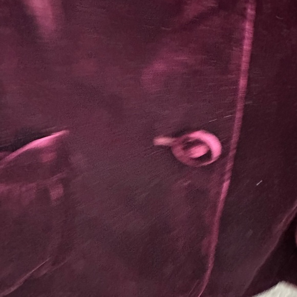 Nine West Woman Burgundy Velvet Jacket Size 18 W - Picture 5 of 9